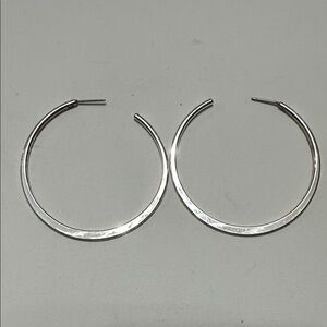 Silver Hoop Earrings - Women's Jewelry